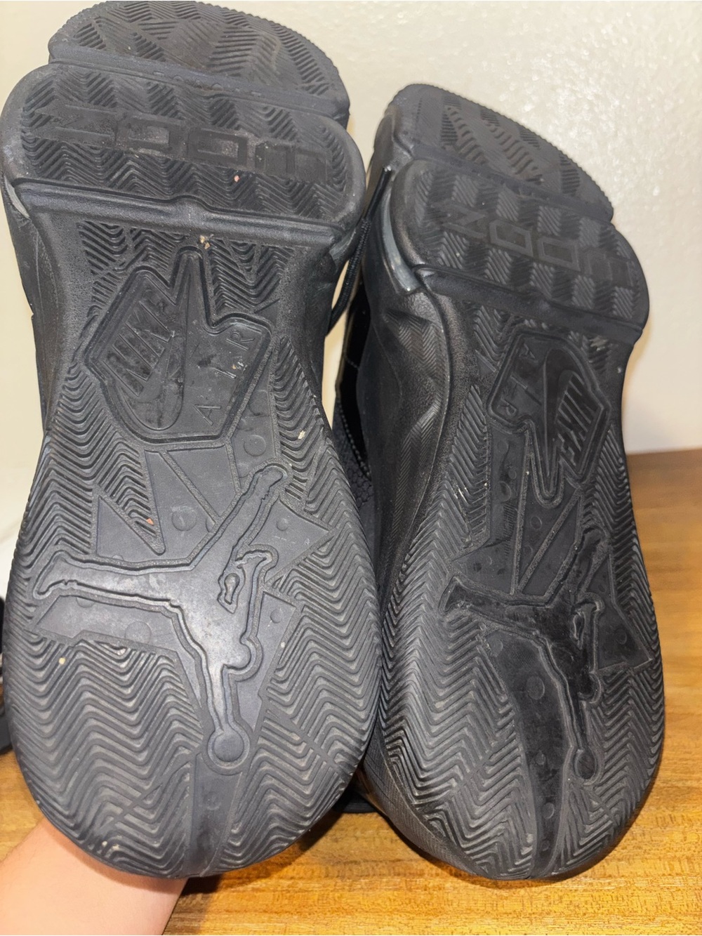 Jordan Men's Shoes Nike Zoom '92 Black worn once - Picture 4 of 6